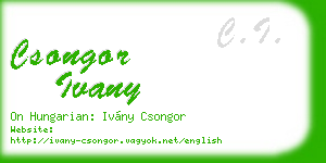 csongor ivany business card